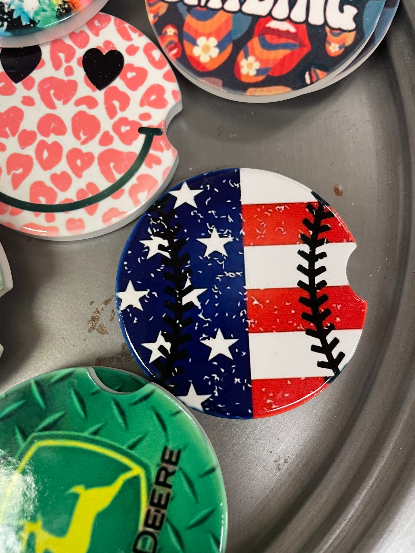 American Stitched Car Coaster