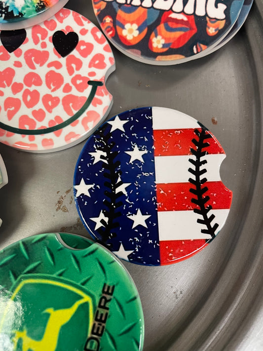 American Stitched Car Coaster